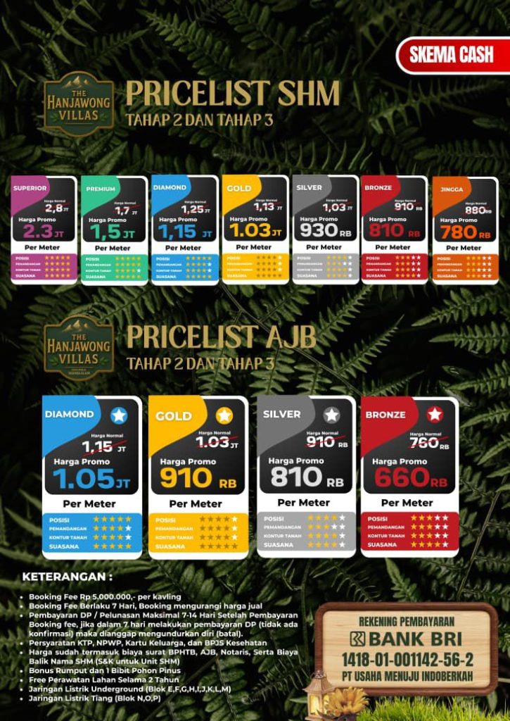 pricelist hanjawong